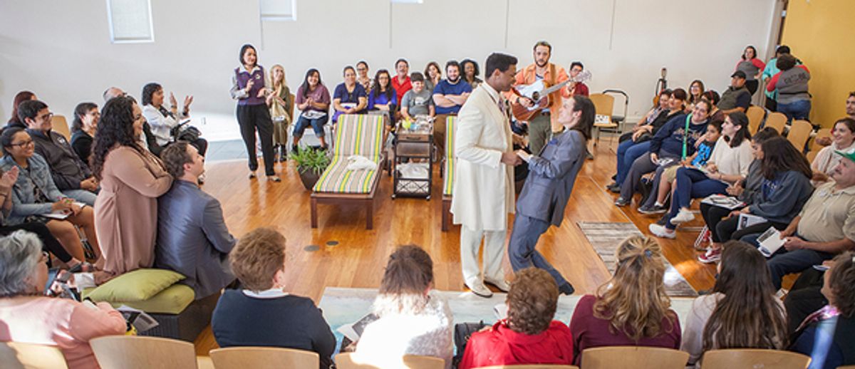 The cast of Globe for All's production of William Shakespeare's Twelfth Night at 