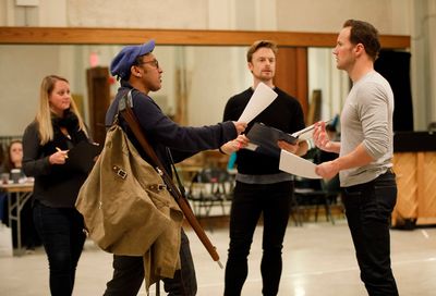 Aasif Mandvi, Christopher Wheeldon, Patrick Wilson Photo