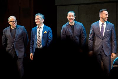 David Yazbek, David Cromer, Itamar Moses, Patrick McCollum Photo