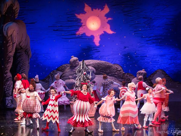 The cast of Dr. Seuss's How the Grinch Stole Christmas at The Old Globe Photo