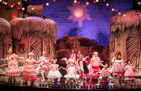 The cast of Dr. Seuss's How the Grinch Stole Christmas at The Old Globe Photo