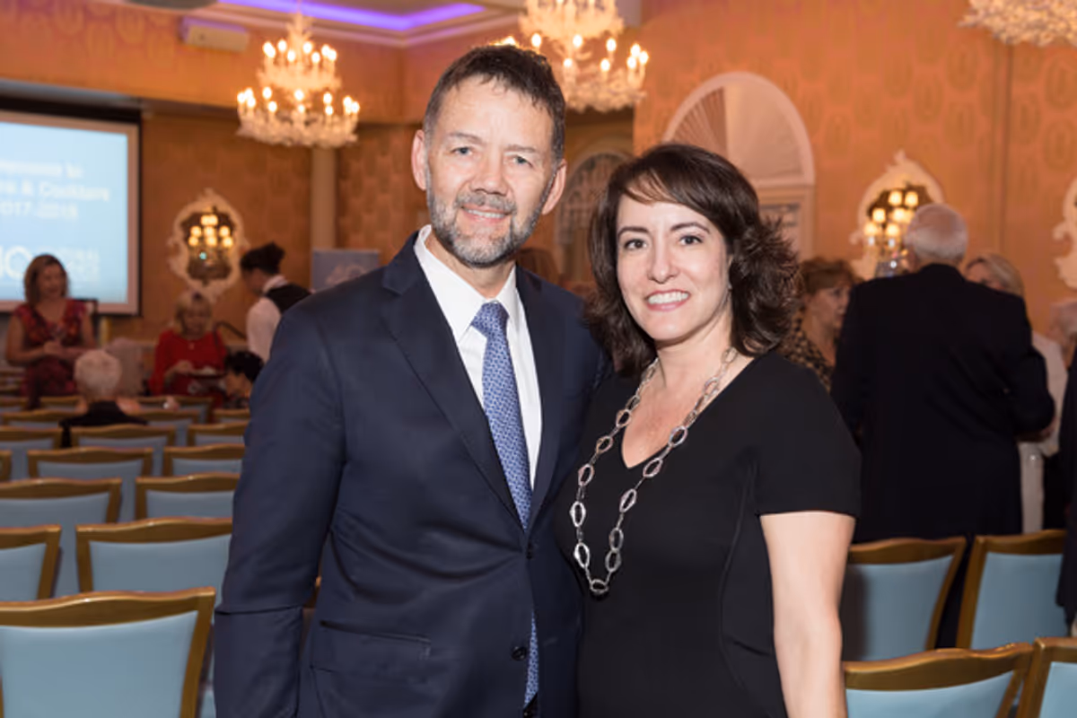 Jeff Sabean& Gina Sabean at CULTURE & COCKTAILS at The Colony Attracts 150 to Opening Conversation
