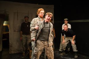 Martin Diaz-Valdes, Felipe Carrasco; Background L-R: Joseph Beal, Alex Dauphin, Jake Samson, Diane Sintich @ BroadwayWorld Martin Diaz-Valdes, Felipe Carrasco; Background L-R: Joseph Beal, Alex Dauphin, Jake Photo