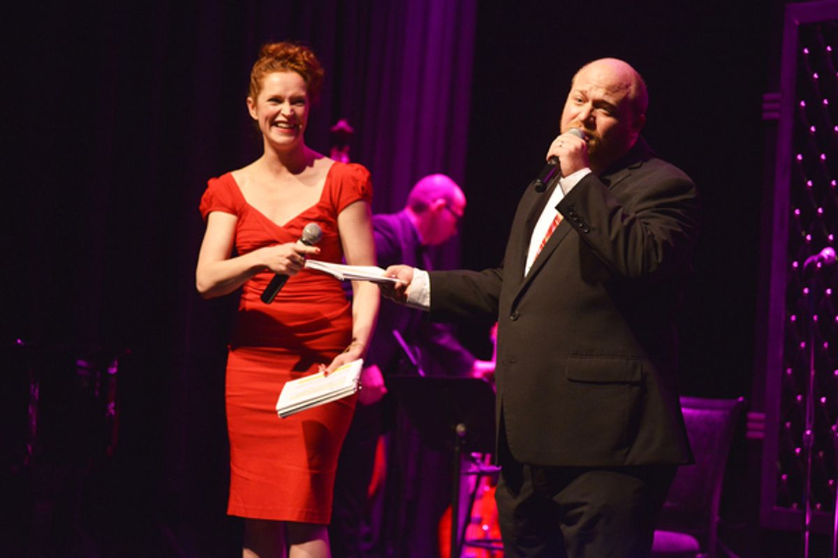 Hosts Grace McLean and Jason 'Sweettooth' Williams at 