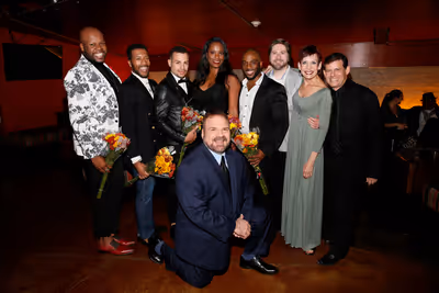 The company of SPAMILTON after the opening night performance at Center Theatre Group/ Photo