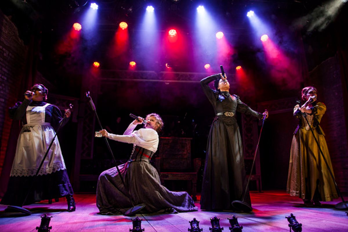 (left to right) Leah Davis, Liz Chidester, Camille Robinson and Jacquelyne Jones in Firebrand Theatreâ€™s Chicago premiere of LIZZIE. Photo by Marisa KM. at 