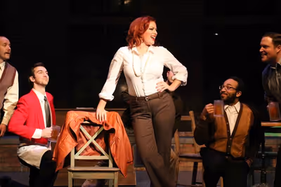 Actress Meghan Murphy as "Tess Harding" and the ensemble cast of Porchlight Revisits  Photo