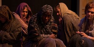 Left to right: marssie Mencotti (the lower case m is correct in her first name), Barbara Roeder Harris, Shariba Rivers, Susie Griffith, Rainee Denham
@ BroadwayWorld Left to right: marssie Mencotti (the lower case m is correct in her first name), Bar Photo