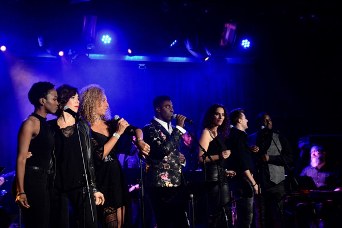 Kyle Taylor Parker and The Broadway Inspirational Voices-Anastasia Talley, Lucia Giannetta, Danielle Chambers, Angela DeCicco, Michael Seelbach and Jason McCollum at 