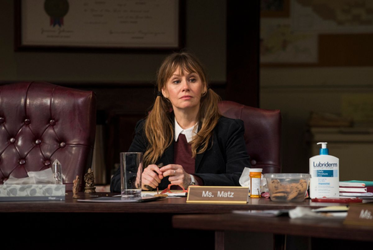 Ensemble member Sally Murphy (Ms. Matz) at 