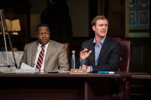 Ensemble member James Vincent Meredith (Mr. Blake) and Cliff Chamberlain (Mr. Peel) @ BroadwayWorld Ensemble member James Vincent Meredith (Mr. Blake) and Cliff Chamberlain (Mr. Peel) Photo