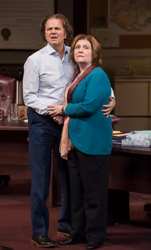 Ensemble member Kevin Anderson (Mr. Breeding) and Penny Slusher (Ms. Innes) Photo