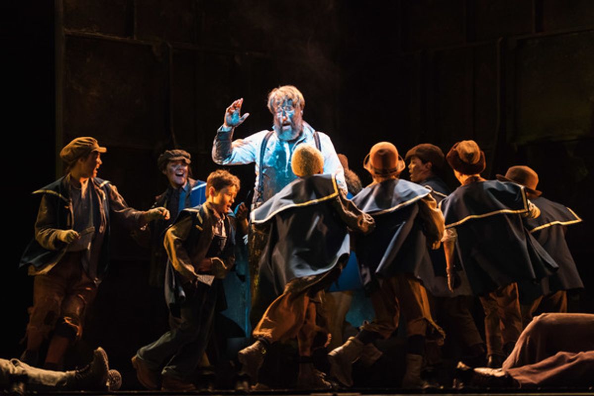 John Owen Jones (centre) and the cast of TIGER BAY THE MUSICAL at 