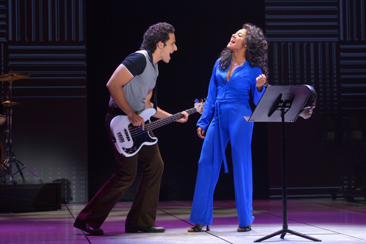 Jared Zirilli as 'Bruce Sudano' and Ariana DeBose as 'Disco Donna' at 