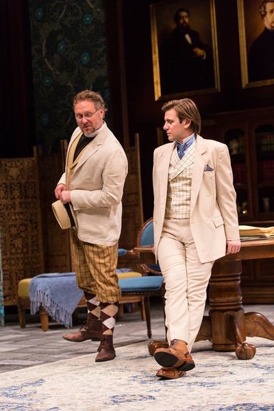Chris Kipiniak (Rev. Canon Chasuble) and Federico Rodriguez (John Worthing) in The Im Photo