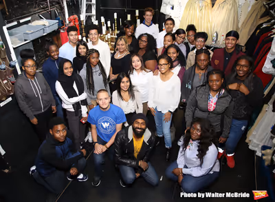 Nik Walker with High School Students backstage  Photo