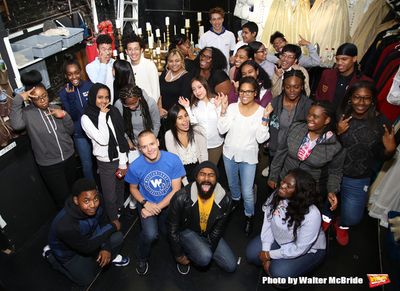 Nik Walker with High School Students backstage Photo