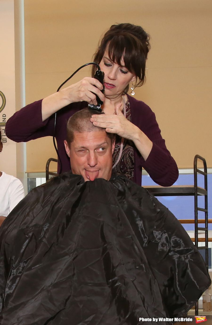 Photo Coverage: Beth Leavel and Christopher Sieber Get Hairy as Miss Hannigan Gives Daddy Warbucks a Buzz Cut! Image