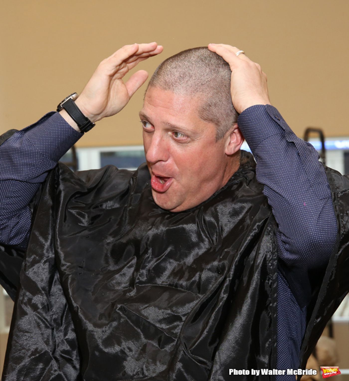 Photo Coverage: Beth Leavel and Christopher Sieber Get Hairy as Miss Hannigan Gives Daddy Warbucks a Buzz Cut!  Image