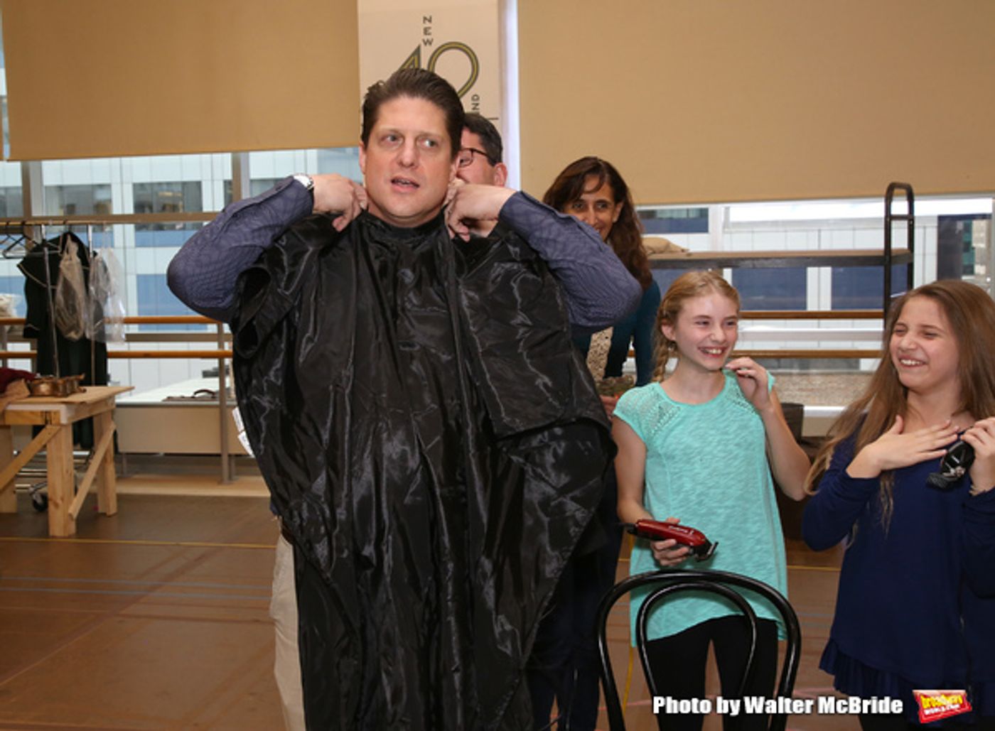 Photo Coverage: Beth Leavel and Christopher Sieber Get Hairy as Miss Hannigan Gives Daddy Warbucks a Buzz Cut!  Image