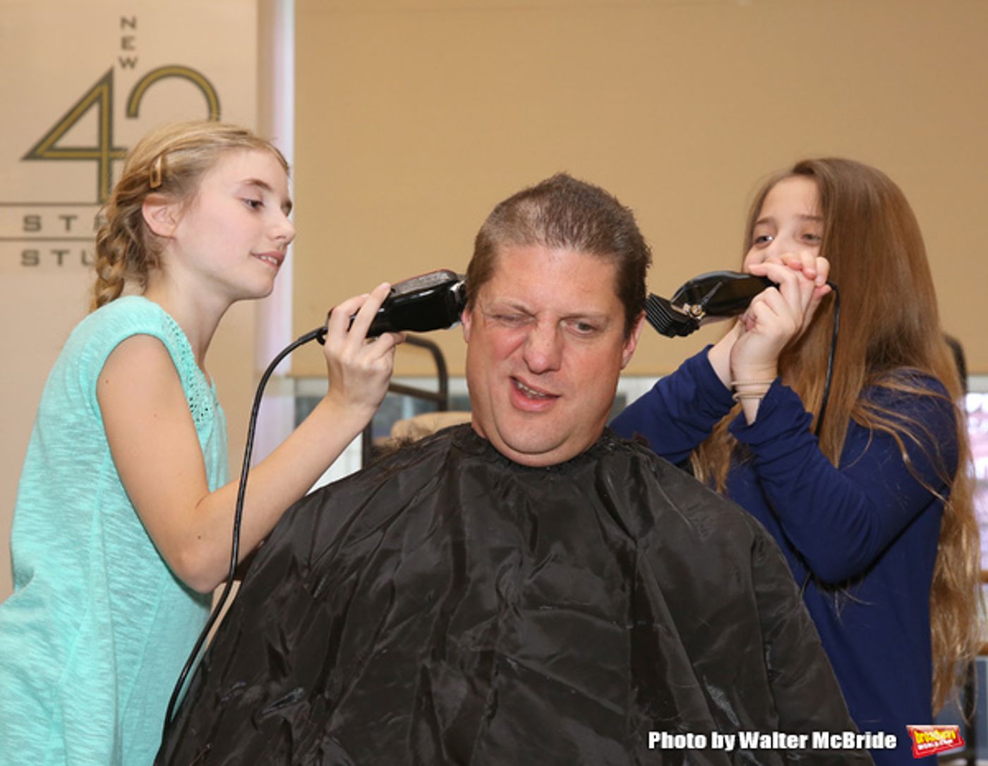 Photo Coverage: Beth Leavel and Christopher Sieber Get Hairy as Miss Hannigan Gives Daddy Warbucks a Buzz Cut! Photo Coverage: Beth Leavel and Christopher Sieber Get Hairy as Miss Hannigan Gives Daddy Warbucks a Buzz Cut! Image