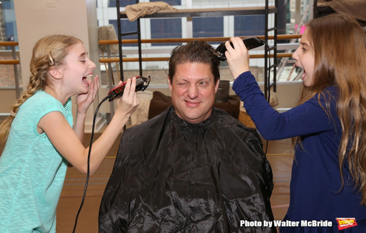 Photo Coverage: Beth Leavel and Christopher Sieber Get Hairy as Miss Hannigan Gives Daddy Warbucks a Buzz Cut! Photo Coverage: Beth Leavel and Christopher Sieber Get Hairy as Miss Hannigan Gives Daddy Warbucks a Buzz Cut! Image