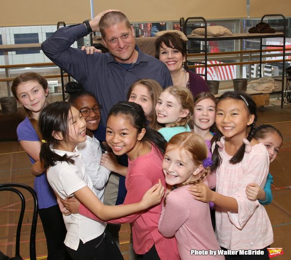 Christopher Sieber and Beth Leavel with  Cassidy Pry and Peyton Ella and cast Photo