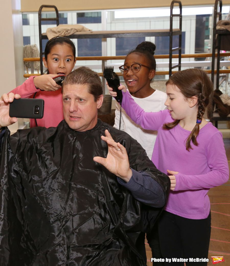 Photo Coverage: Beth Leavel and Christopher Sieber Get Hairy as Miss Hannigan Gives Daddy Warbucks a Buzz Cut! Image