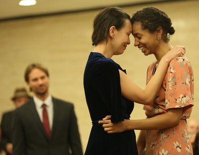 Stacey Yen and Ayana Workman (foreground) and the company Photo