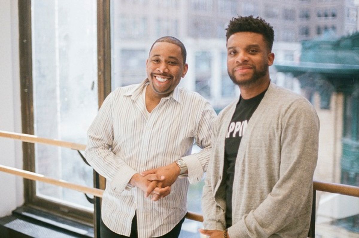 Producer Brian Mooreland and playwright Keenan Scott II at 