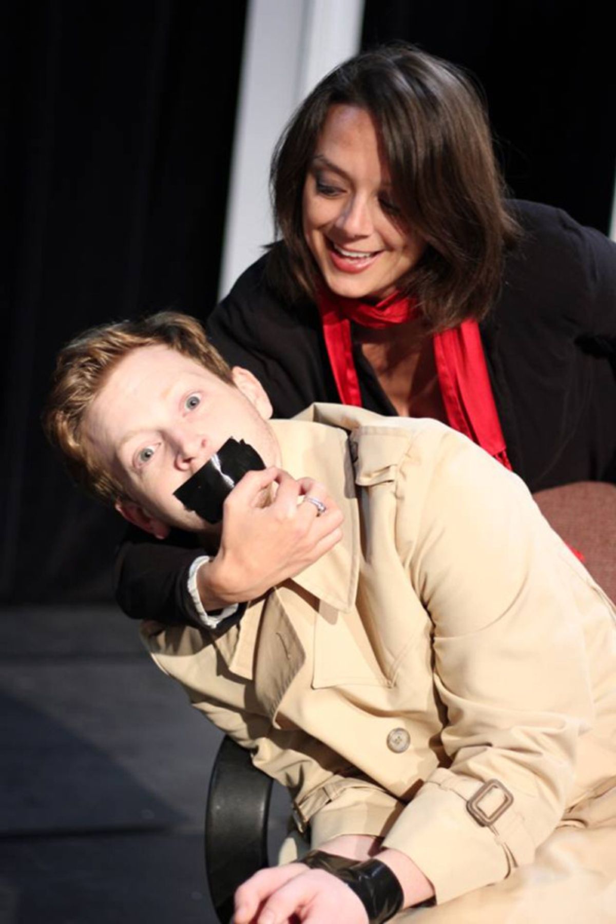 Let's have a conversation. (l. to r. Samuel Denomy and Bailey Hampton) at 