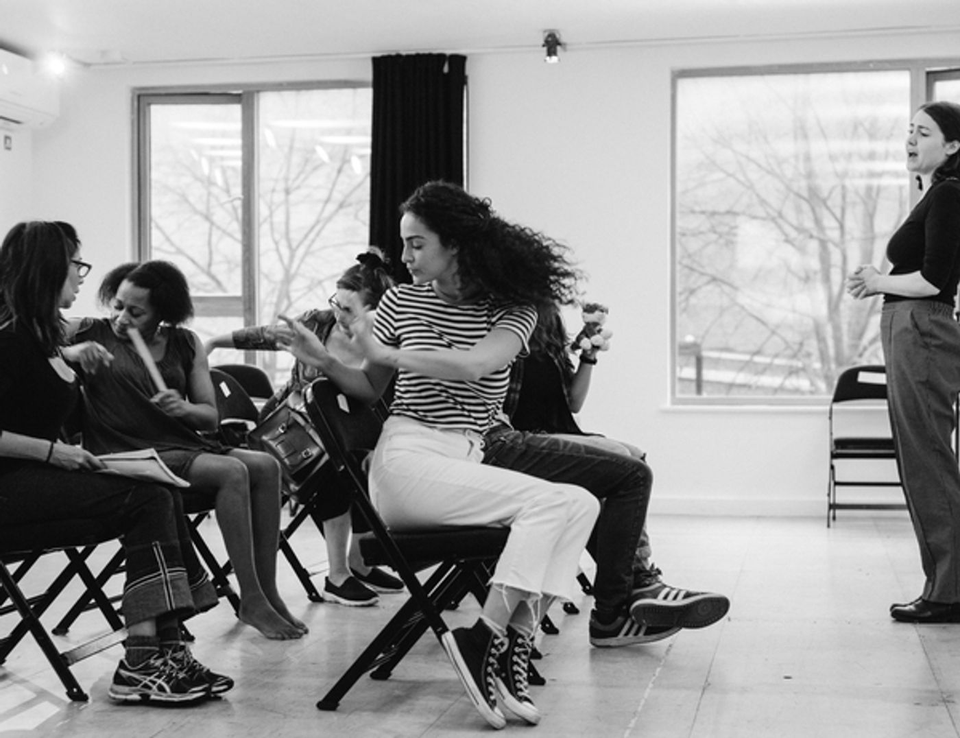 Photo Flash: In the Rehearsal Room for Park Theatre's DAISY PULLS IT OFF Photo Flash: In the Rehearsal Room for Park Theatre's DAISY PULLS IT OFF Image