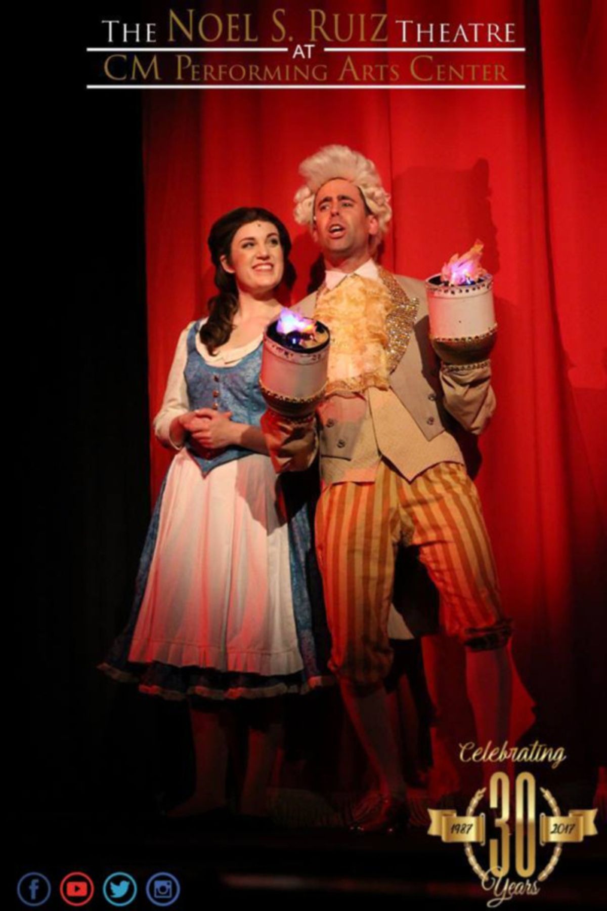 Belle (Katie Ferretti), Lumiere (Steve Cottonaro) at 