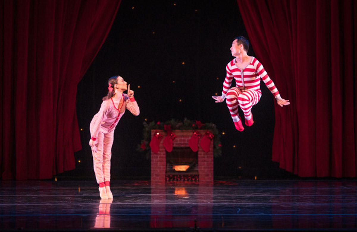 Smuin dancers Terez Dean and Mengjun Chen in The Christmas Song, choreographed by Smuin dancer Erica Felsch, part of Smuin's annual The Christmas Ballet touring the Bay Area now through December 24. at 