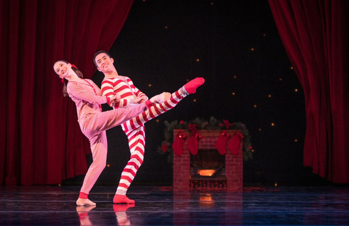 Smuin dancers Terez Dean and Mengjun Chen in The Christmas Song, choreographed by Smuin dancer Erica Felsch, part of Smuin's annual The Christmas Ballet touring the Bay Area now through December 24. at 