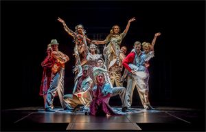 Emma Kingston and the company of EVITA Photo