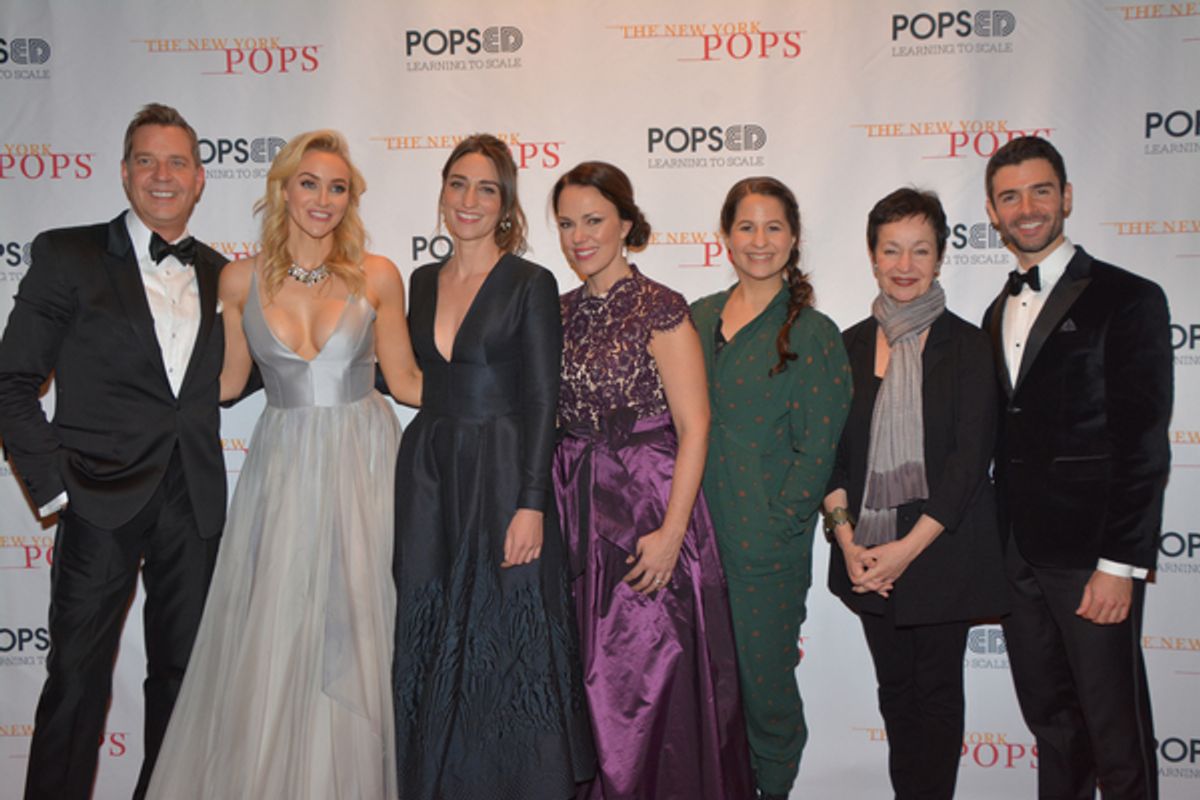 Steven Reineke, Betsy Wolfe, Sara Bareilles, Georgia Stitt, Shaina Taub, Lynn Ahrens and Adam Kantor at 