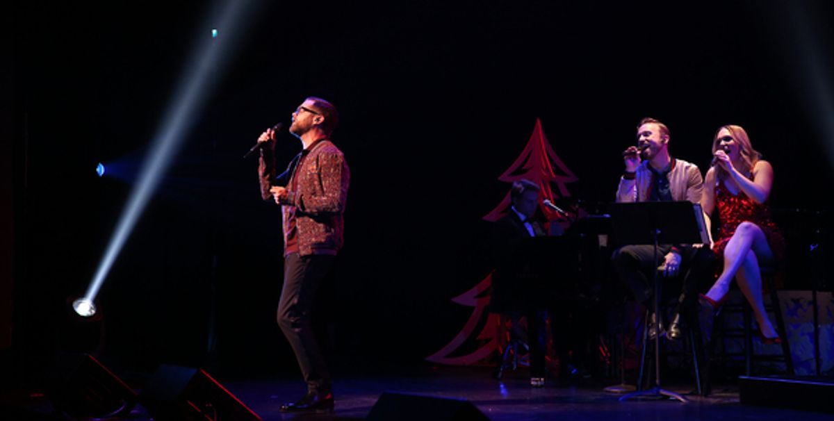Josh Kaufman, Peter Hollens,, and Evynne Hollens at 