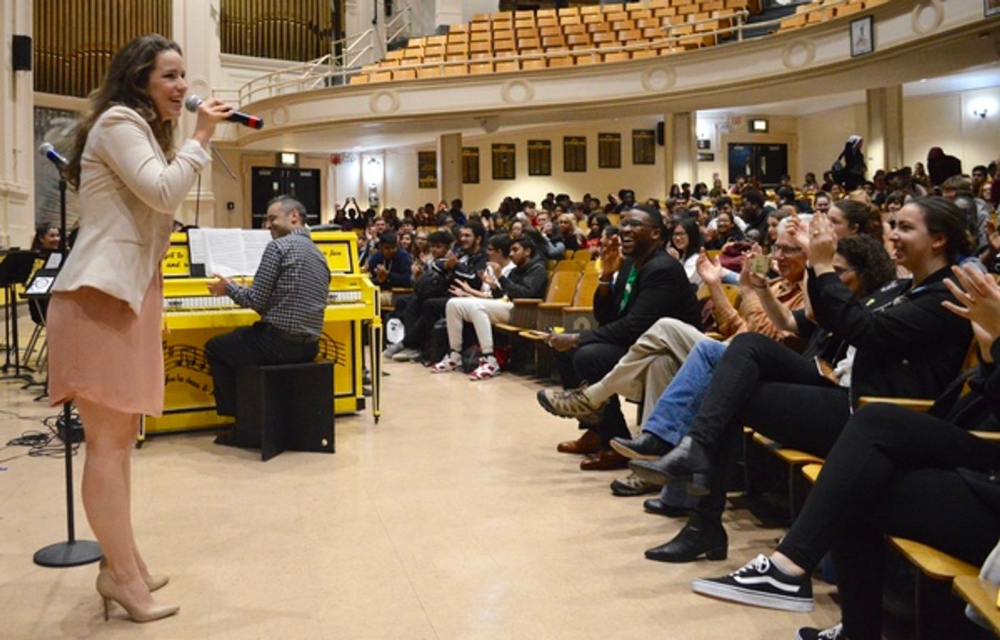 Photo Flash: Chilina Kennedy Celebrates BEAUTIFUL Sing for Hope Piano at Carole King's Alma Mater  Image