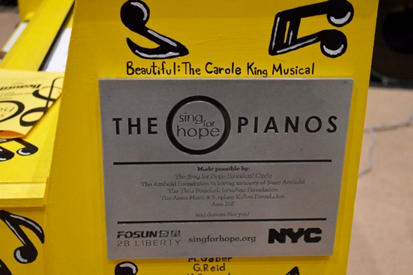 Photo Flash: Chilina Kennedy Celebrates BEAUTIFUL Sing for Hope Piano at Carole King's Alma Mater  Image
