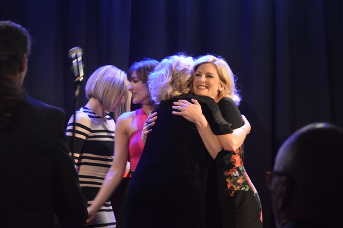 Arden Girls kissing Christine Ebersole at 