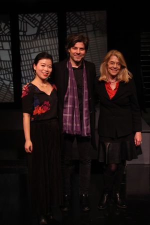 Playwright Zhu Yi, Director John Giampietro and Urban Stages Artistic Director France Photo