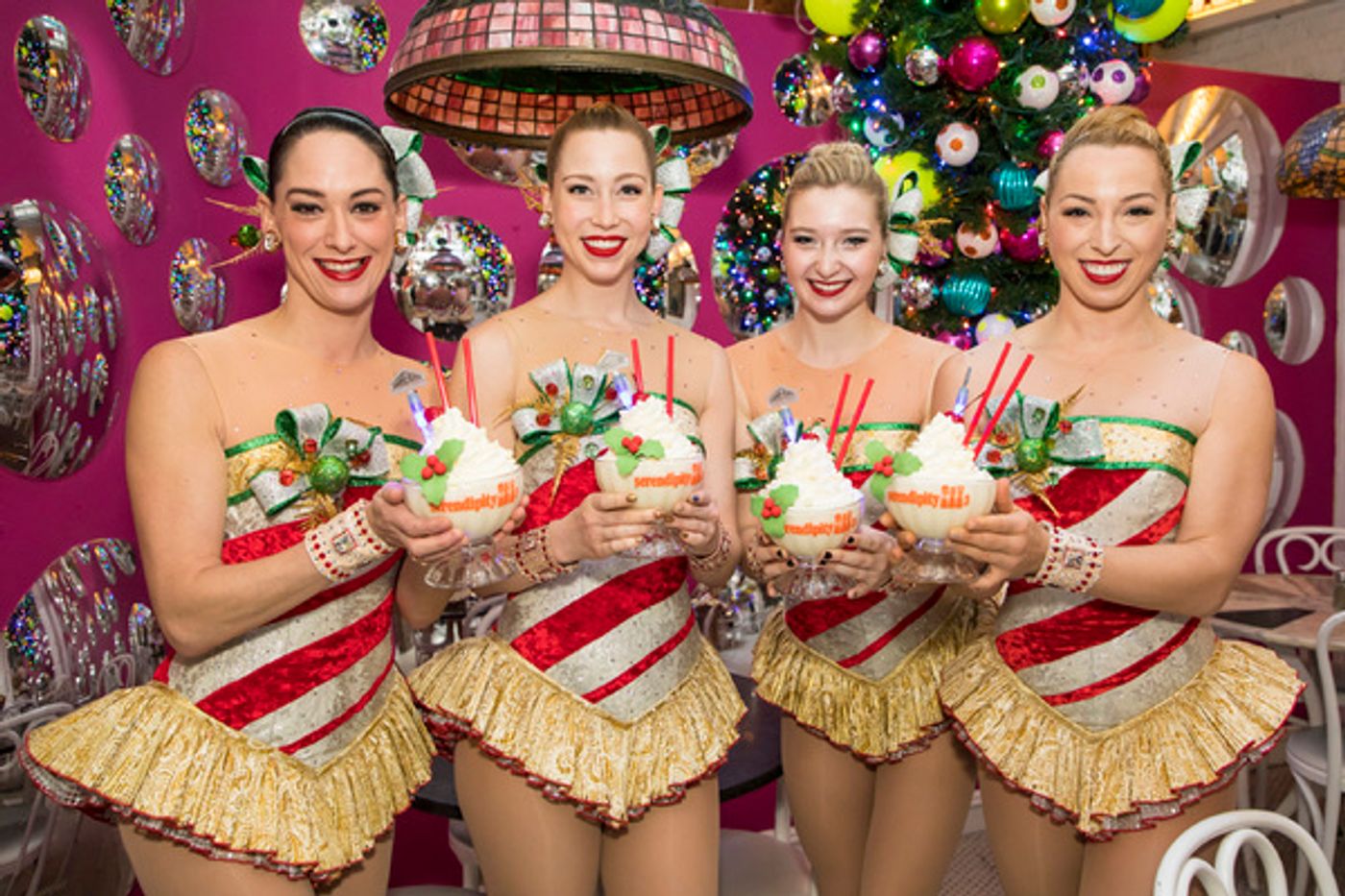 Photo Flash: The Rockettes Sip Limited Edition 'Frrrozen Hot White Chocolate' at Serendipity 3  Image