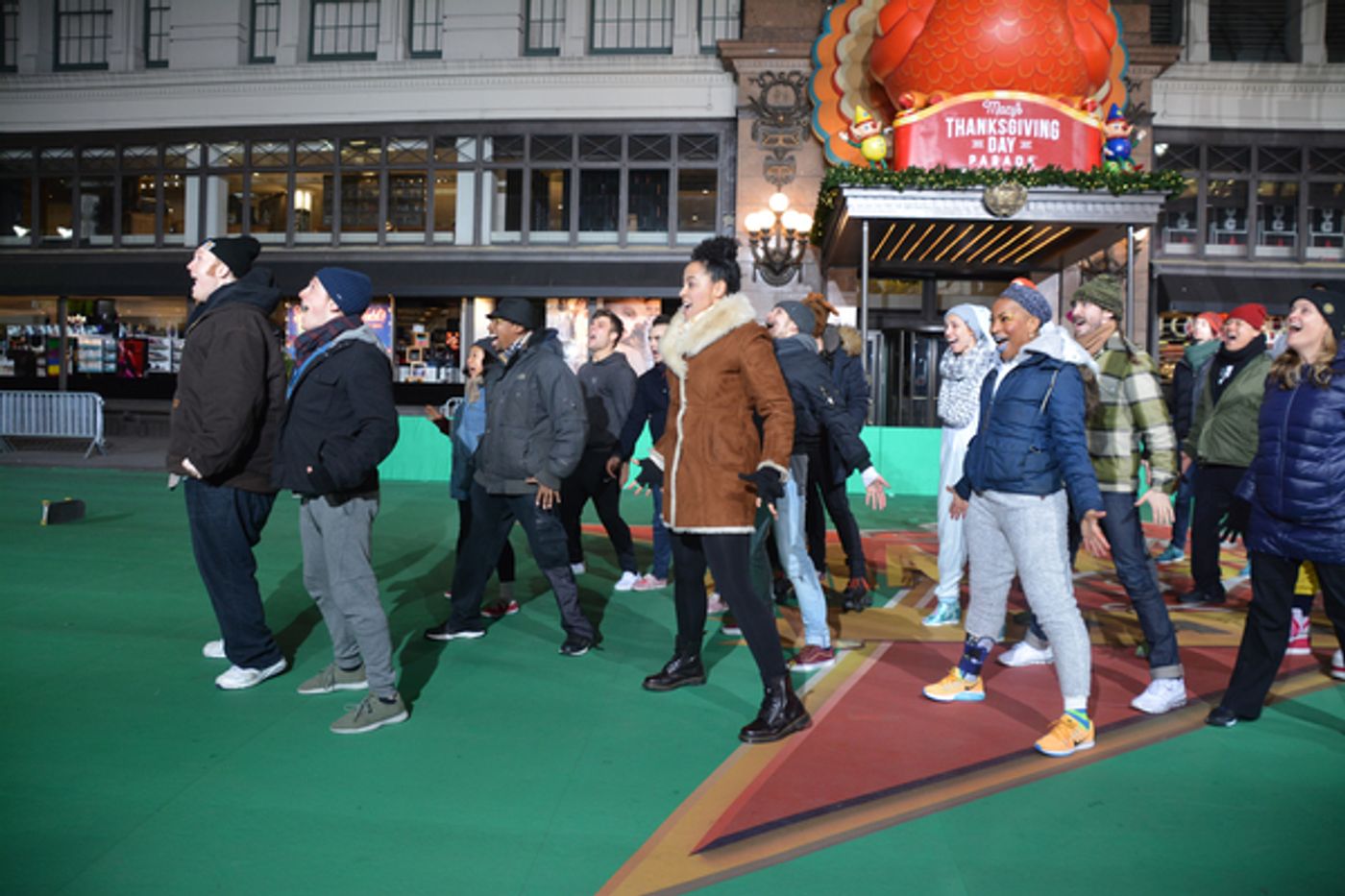 Photo Coverage: Broadway Heads to Herald Square to Rehearse for the MACY'S Thanksgiving Day Parade!  Image