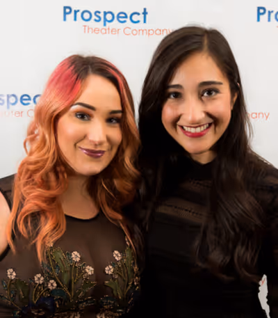 Emma Hunton and Krystina Alabado celebrate the Opening Night of THE MAD ONES at Sarab Photo
