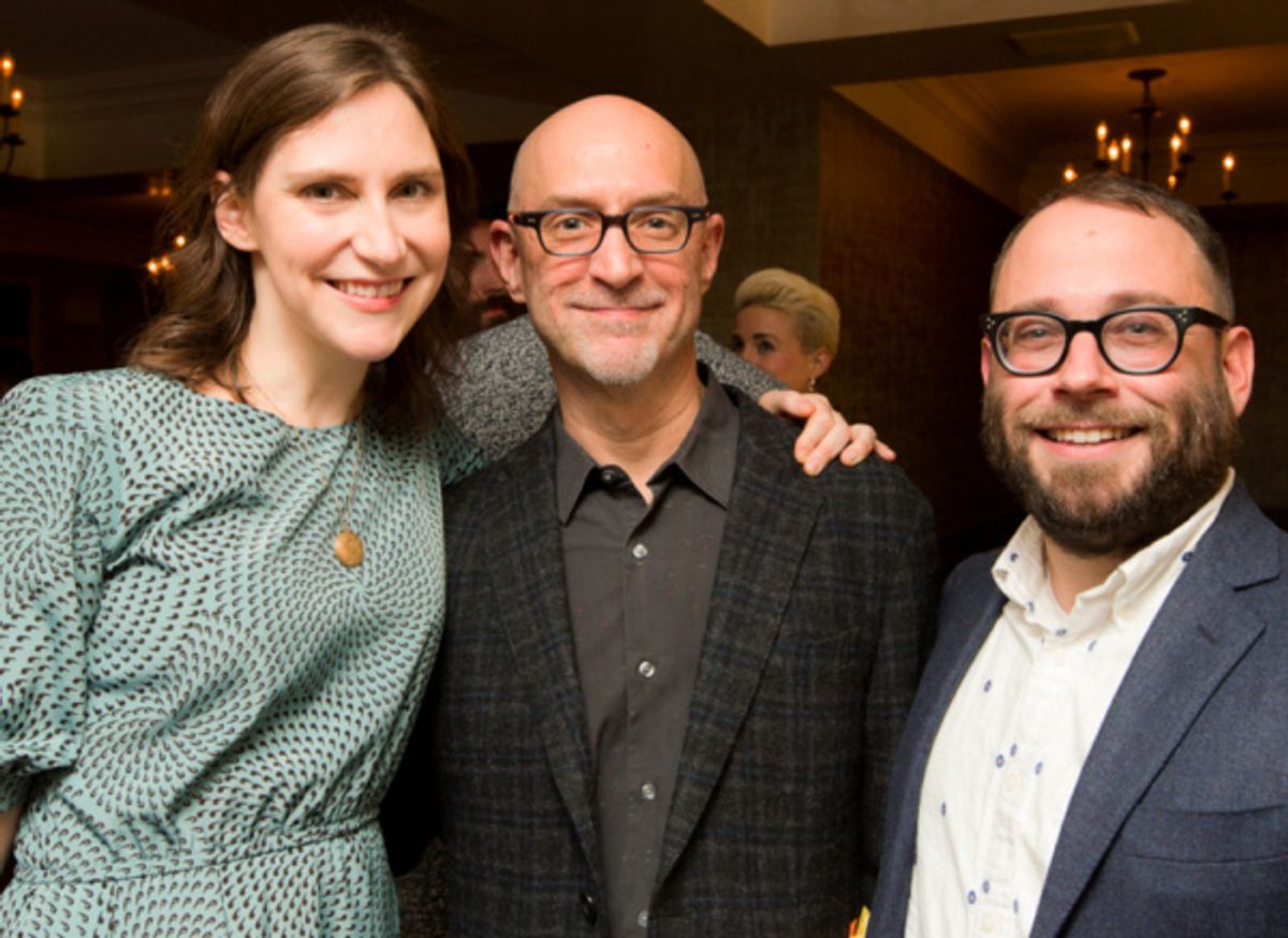 Kait Kerrigan, David Lander, and Stephen Brackett celebrate the Opening Night of THE MAD ONES at Sarabeth's on Central Park South. Photo: Jeffrey Lee / On the Spot Image at 