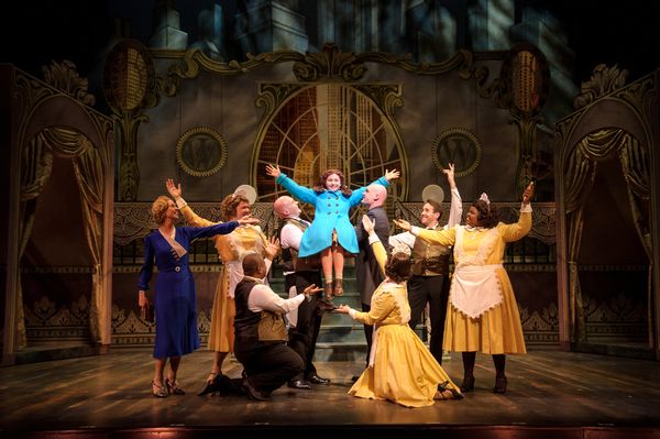 Eloise Field, center (Annie in LIGHT cast) performs with the cast in rehearsal for Sk Photo