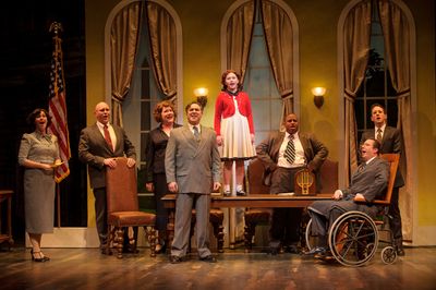 Eloise Field, center (Annie in LIGHT cast) performs with the cast in rehearsal for Sk Photo