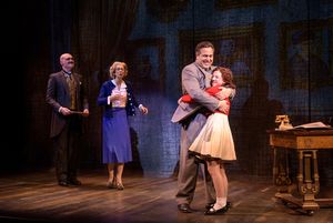  Alex Campea (Drake), Diane Lane (Grace Farrell), Andrew Varela (Oliver Warbucks) and Photo