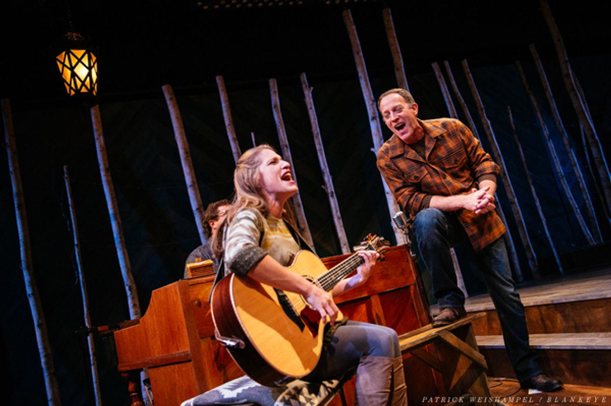 L-R: Merideth Kaye Clark, Mont Chris Hubbard and Leif Norby in 'Winter Song.'
 at 